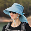 One Size Women Wide Large Sun Hat Bucket Hat Summer Outdoor Fishing Hiking UV Anti Neck Protection Shawl Wide Hat UV Sun Protection Safari Unisex Cap Ladies Hat Sport Summer Hat by Stevvex