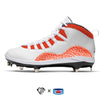 "Orange Cement” Jordan Retro 10 Metal Baseball Cleats