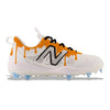 "Orange Drip" New Balance FuelCell COMPv3 TPU Baseball Cleats by Stadium Custom Kicks