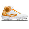 "Orange Elephant" Nike Alpha Huarache Elite 3 Mid Cleats by Stadium Custom Kicks