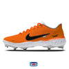 "Orange Force OW" Nike Alpha Huarache Elite 3 Low Cleats