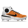 "Orange Glitter" Nike Alpha Huarache Elite 3 Mid Cleats by Stadium Custom Kicks
