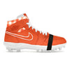 "Orange Lobster" Jordan 1 TD Cleats by Stadium Custom Kicks