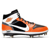 "Orange OW" Jordan 1 Retro Cleats by Stadium Custom Kicks