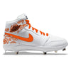 "Orange Paisley" Jordan 1 Retro Cleats by Stadium Custom Kicks