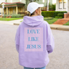Love Like Jesus Striped Graphic Hoodie by Hey Jude Graphic Tees