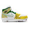 "Oregon Feathers" Jordan 1 Retro Cleats by Stadium Custom Kicks