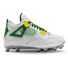 "Oregon" Jordan 4 Retro MCS Cleats by Stadium Custom Kicks