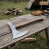 Traditional Scandinavian Bearded Axe with Hardwood Handle by JW SteelCrafts