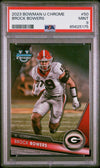 Graded 2023 Topps Bowman U Chrome Brock Bowers #50 Rookie RC Football Card PSA 9 Mint