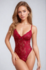 Daisy Lace Crotchless Teddy by 3wishes.com
