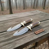 Gut Hook Skinner Knives Pair stag handle by JW SteelCrafts