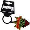 Pantera Leaf Skull [Keychain] by Rock Band Apparel