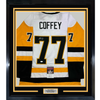 Framed Autographed/Signed Paul Coffey 35x39 Pittsburgh White Hockey Jersey JSA COA by Hall of Fame Sports Memorabilia