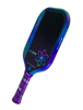 Proton Project Peacock 15mm Elongated Black/Jade/Plum Pickleball Paddle & Cover by The Mad Pickler