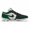"Pine Green" Jordan 1 Vapor Edge Low Cleats by Stadium Custom Kicks