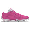"Pink Color Rush” Jordan 1 Vapor Edge Low Cleats by Stadium Custom Kicks