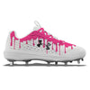 "Pink Drip" Under Armour Yard Low MT Cleats by Stadium Custom Kicks