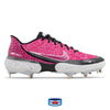 "Pink Elephant Glitter" Nike Alpha Huarache Elite 3 Low Cleats