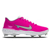 "Pink Force OW" Nike Alpha Huarache Elite 3 Low Cleats by Stadium Custom Kicks