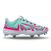 "Pink Lava" Nike Alpha Huarache Elite 4 Low Cleats by Stadium Custom Kicks