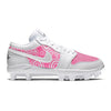"Pink Paisley" Jordan 1 Retro Cleats by Stadium Custom Kicks