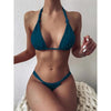 Pink Woman Summer Swimsuit Mini Lace Up Adjustable Bikinis Set Beachwear Top Swimwear Women Swimming Wear Colorful Beach Bathing Suit by Stevvex