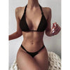 Pink Woman Summer Swimsuit Mini Lace Up Adjustable Bikinis Set Beachwear Top Swimwear Women Swimming Wear Colorful Beach Bathing Suit by Stevvex