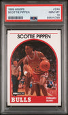 Graded 1989 Hoops Scottie Pippen #244 2nd Year Basketball Card PSA 10 Gem Mint