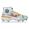 "Pizza" Nike Alpha Huarache Elite 3 Mid Cleats by Stadium Custom Kicks