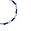 Polar Ice Iced Out Baseball Bead Necklace | White & Blue