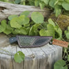 Damascus Skinner Knife Green Black Micarta Handle 3 Inch Blade by JW SteelCrafts