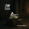 Polished Metal Skull Decor | Handmade Cast Aluminum Skull Sculpture by JW SteelCrafts