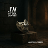 Polished Metal Skull Decor | Handmade Cast Aluminum Skull Sculpture by JW SteelCrafts