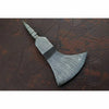 Damascus Crescent Camp Axe Head with Deep Sweep Edge by JW SteelCrafts