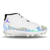 "Prismatic" Jordan 11 Retro MCS Cleats by Stadium Custom Kicks