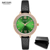 Luxury Green Fashion Womens Watch Classic Quartz Round Wrist Watch Business Style For Women by Stevvex