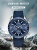 2021 Blue Men Watch Luxury Design Watches Silicone Band Male Wrist Watches Men's Chronograph Round Watch by Stevvex
