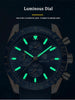 2021 Blue Men Watch Luxury Design Watches Silicone Band Male Wrist Watches Men's Chronograph Round Watch by Stevvex