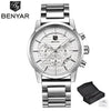 Luxury Steel Sports Men's Watches Business Design Leather Band Wrist Watch Military Quartz by Stevvex