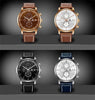 Business Watch Men Fashion Waterproof Military Chronograph Sport Quartz Wristwatch Leather Bracelet by Stevvex