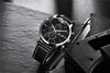 Business Watch Men Fashion Waterproof Military Chronograph Sport Quartz Wristwatch Leather Bracelet by Stevvex