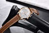 Business Watch Men Fashion Waterproof Military Chronograph Sport Quartz Wristwatch Leather Bracelet by Stevvex
