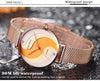 Ultra Thin Rose Gold Women Watches Fashion Analog Quartz Waterproof Wristwatches Elegant Round Design For Women by Stevvex