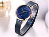 Ultra Thin Rose Gold Women Watches Fashion Analog Quartz Waterproof Wristwatches Elegant Round Design For Women by Stevvex