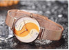 Ultra Thin Rose Gold Women Watches Fashion Analog Quartz Waterproof Wristwatches Elegant Round Design For Women by Stevvex