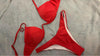 Push Up Unpadded Bikini Set Women 4 Colors Bandage Bikini Set Swimsuit Thong Bottom Swimwear Two Pieces Plain Bikini Bathing Suit Swimwear Bathing by Stevvex