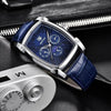 Square Luxury Mens Watch Analog Waterproof Quartz Sport Stylish Leather Strap Wrist Watch Business Design For Men by Stevvex