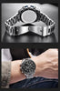 Men Top Luxury Full Steel Business Quartz Watch Men's Casual Waterproof Analog Chronograph Sports Stainless Steel Strap Watches by Stevvex