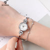 Luxury Small Silver Women Watch Modern Bracelet Wristwatch Quartz Waterproof Mini Round Design by Stevvex
